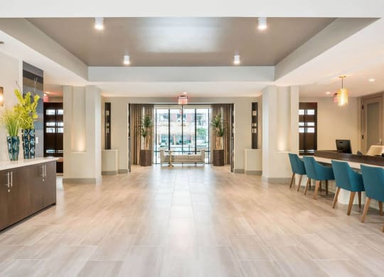 lobby at Tinsley on the Park apartments