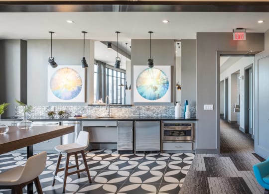 social lounge at Tinsley on the Park apartments