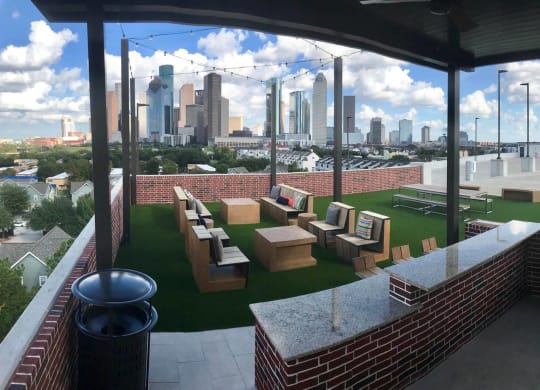 rooftop lounge at Tinsley on the Park apartments