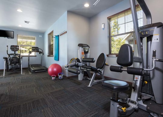 Gym area at Echo Ridge Apartments, Snoqualmie