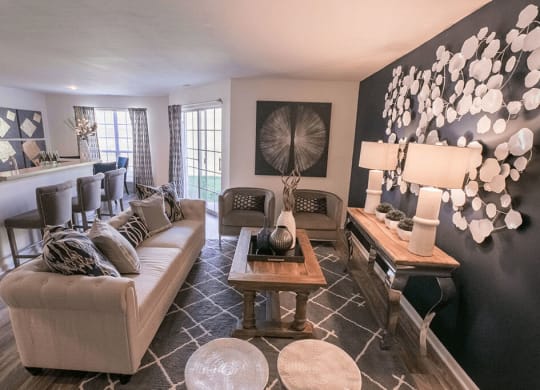 Modern Living Room at The Residence at Christopher Wren Apartments, Columbus
