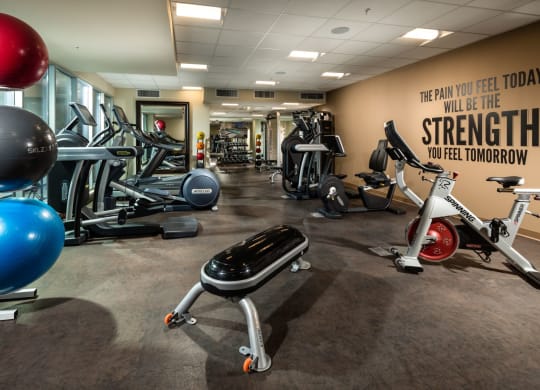 Fitness Center With Modern Equipment at Berkshire K2LA, Los Angeles