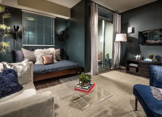 Studio Apartment With Modern Furniture at Berkshire K2LA, Los Angeles, CA