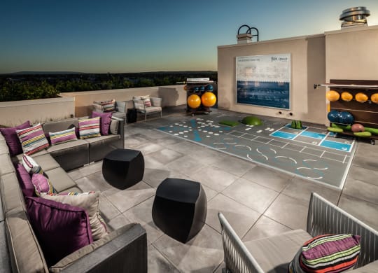 Rooftop Gym at Berkshire K2LA, Los Angeles, California