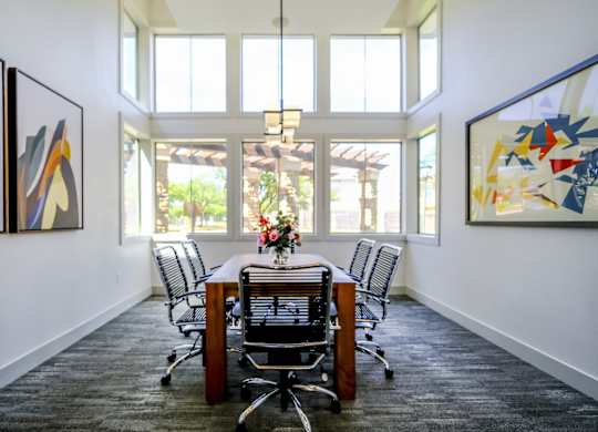 conference room at The Falls at Copper Lake apartments