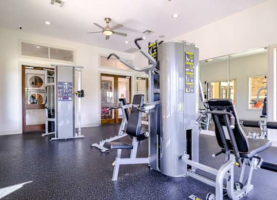 fitness center at The Falls at Copper Lake apartments