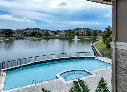 swimming pool at The Falls at Copper Lake apartments