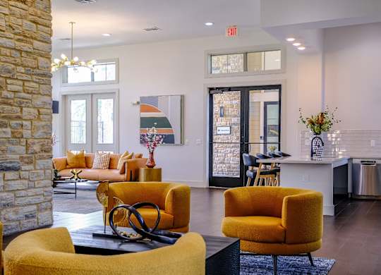 social lounge at The Falls at Copper Lake apartments