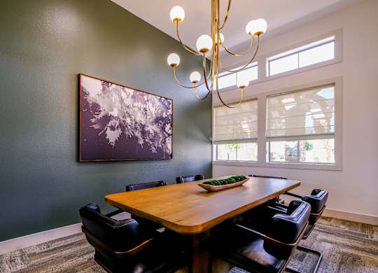 conference room at The Falls at Copper Lake apartments