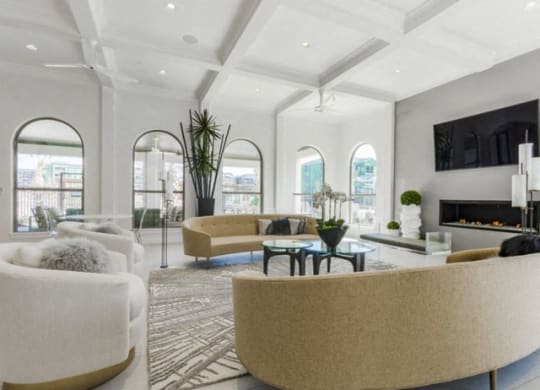 Lounge Area With Fireplace at Berkshire Preserve, Texas, 75044