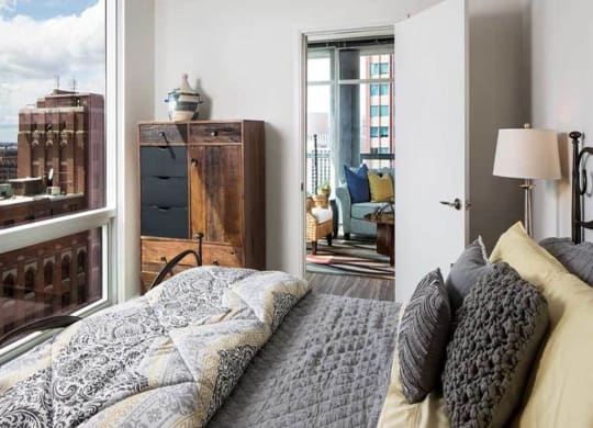 Studio Convertible 1 and 2 Bedroom Apartments--Bedrooms with a View of Downtown Chicago, 805 N. Lasalle, Drive,60610