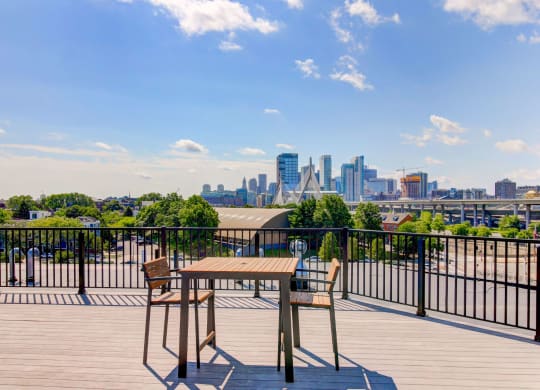 Luxury Apartments Charlestown MA with Rooftop Alfresco Dining with Stunning Views of Boston Skyline