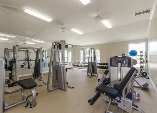 Fitness Center With Modern Equipment at Villages of Briggs Ranch, San Antonio