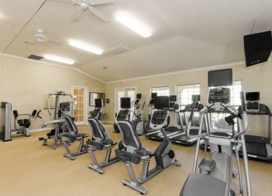 Fitness Center With Updated Equipment at Villages of Briggs Ranch, Texas