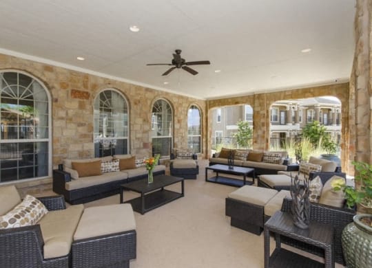 Posh Lounge Area In Clubhouse at Villages of Briggs Ranch, San Antonio, TX, 78245