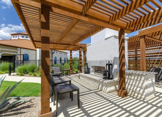 Outdoor Grill With Intimate Seating Area at Villages of Georgetown, Georgetown, TX, 78626