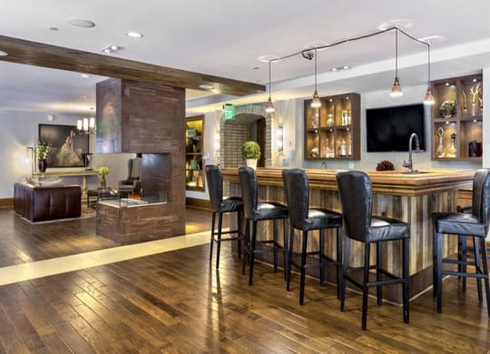 Social Lounge and Bar Area at Berkshire Village District, Raleigh