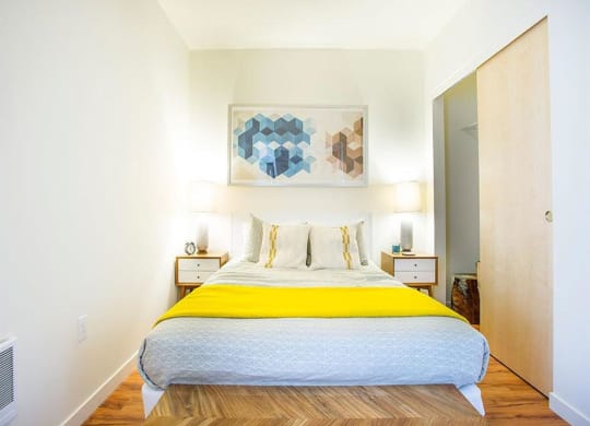 Comfortable Bedroom at Lower Burnside Lofts, Portland