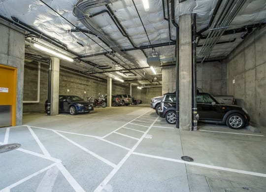 Underground Parking at Lower Burnside Lofts, Oregon