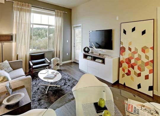 Modern Living Room at Elan Redmond, Redmond, WA 98052