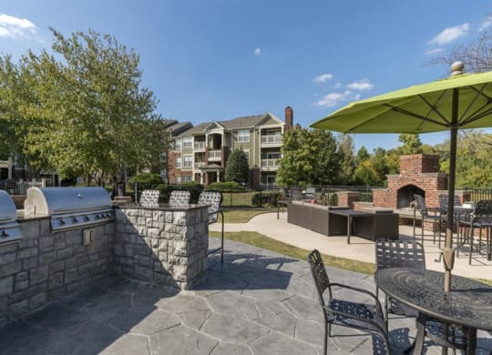Outdoor Grill With Intimate Seating Area at Wyndchase Aspen Grove, Franklin, TN, 37067
