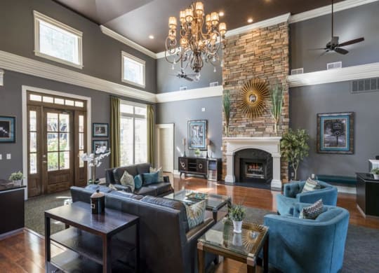 Posh Lounge Area In Clubhouse at Wyndchase Aspen Grove, Tennessee