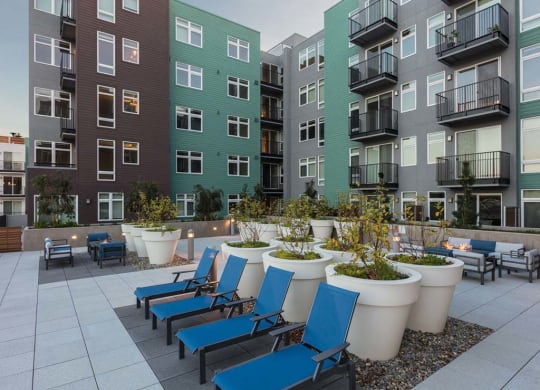 Rooftop Terrace Seating at Lyric, California