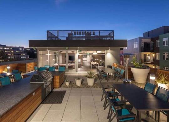 Common area rooftop deck at Lyric, California