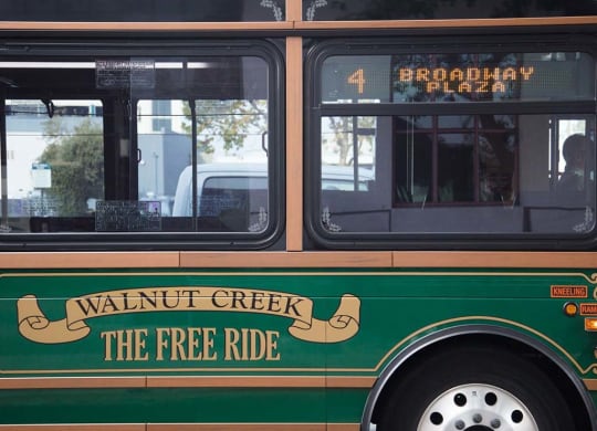 Walnut Creek bus at Lyric, California