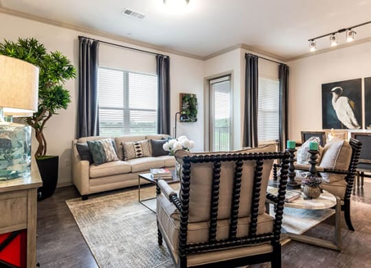 Trendy Living Room at Berkshire Creekside, New Braunfels, 78130