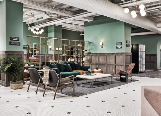 The Edison apartments social lounge