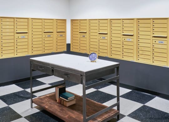The Edison apartments resident mail room