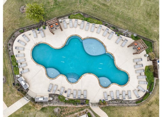 aerial view of swimming pool at Park 3Eighty apartments
