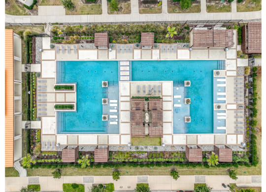 aerial view of swimming pool at Park at Bayside apartments