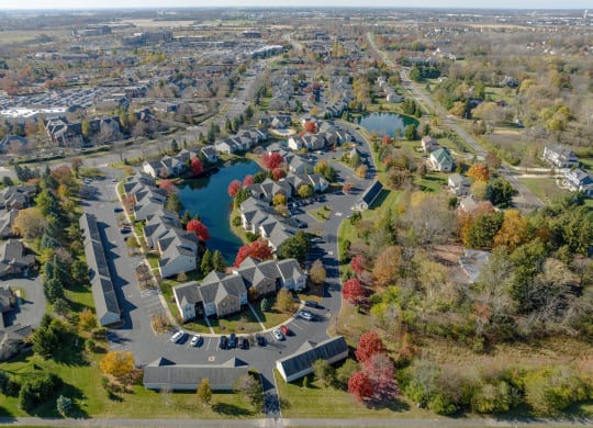 Perimeter Lakes apartments aerial view