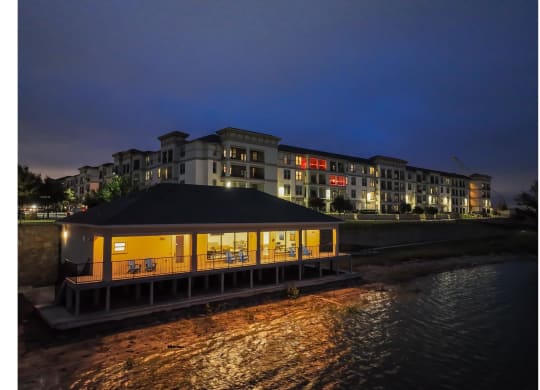 Water View of Reveal at Bayside Apartments  8400 Sunset Blvd Rowlett, TX 75088