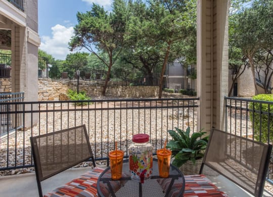 Private Balcony With Seating at San Marin, Austin, 78759