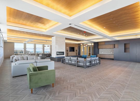 Skyline Towers apartments social lounge