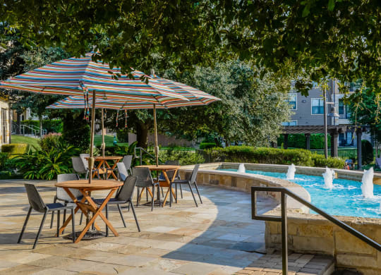 Terrastone Travesia apartments poolside al fresco dining