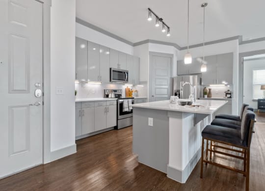 Living + Kitchen area1 at Reveal Skyline at La Cantera, San Antonio, TX, 78256