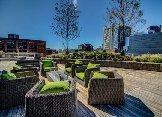 Boston Seaport Apartments with Outdoor Roofdeck with Firetable-25 Northern Ave, Boston, MA 02210
