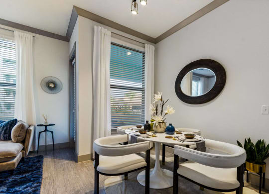 dining table near sofa at Reveal at Bayside, Rowlett, 75088