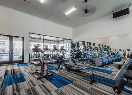 Fitness Center With Modern Equipment at Berkshire Spring Creek, Texas, 75044