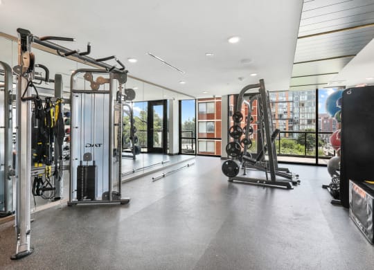 Trellis House apartments high-impact fitness center