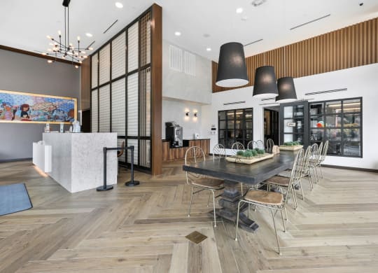 Trellis House apartments social gathering area