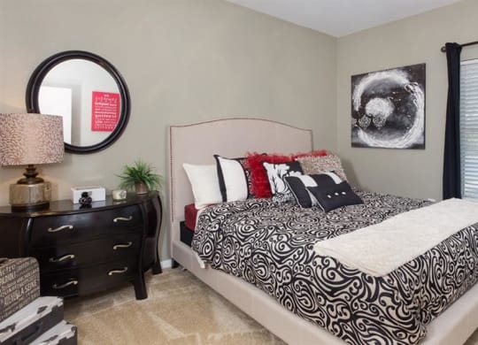 Bedroom With Expansive Windows at Highlands Hill Country, Texas, 78745