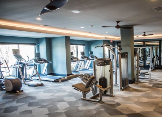 Fitness Center With Modern Equipment at Berkshire Amber, Texas, 75248