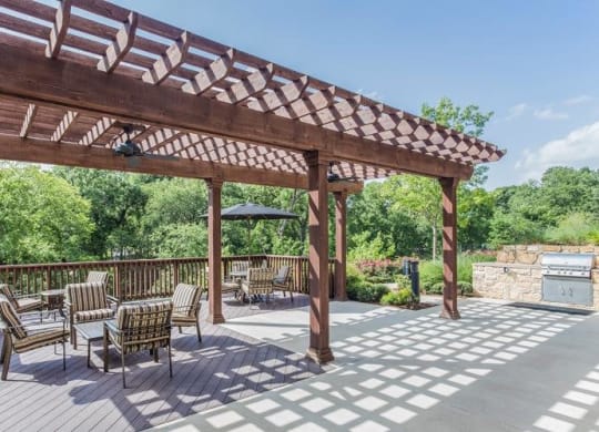 Gazebo With Multiple Built-In Stainless Barbecue Grills at Berkshire Medical District, Dallas, TX