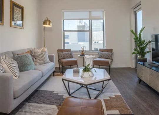 a living room at The Gabriella apartments