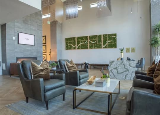 social lounging spaces at The Gabriella apartments